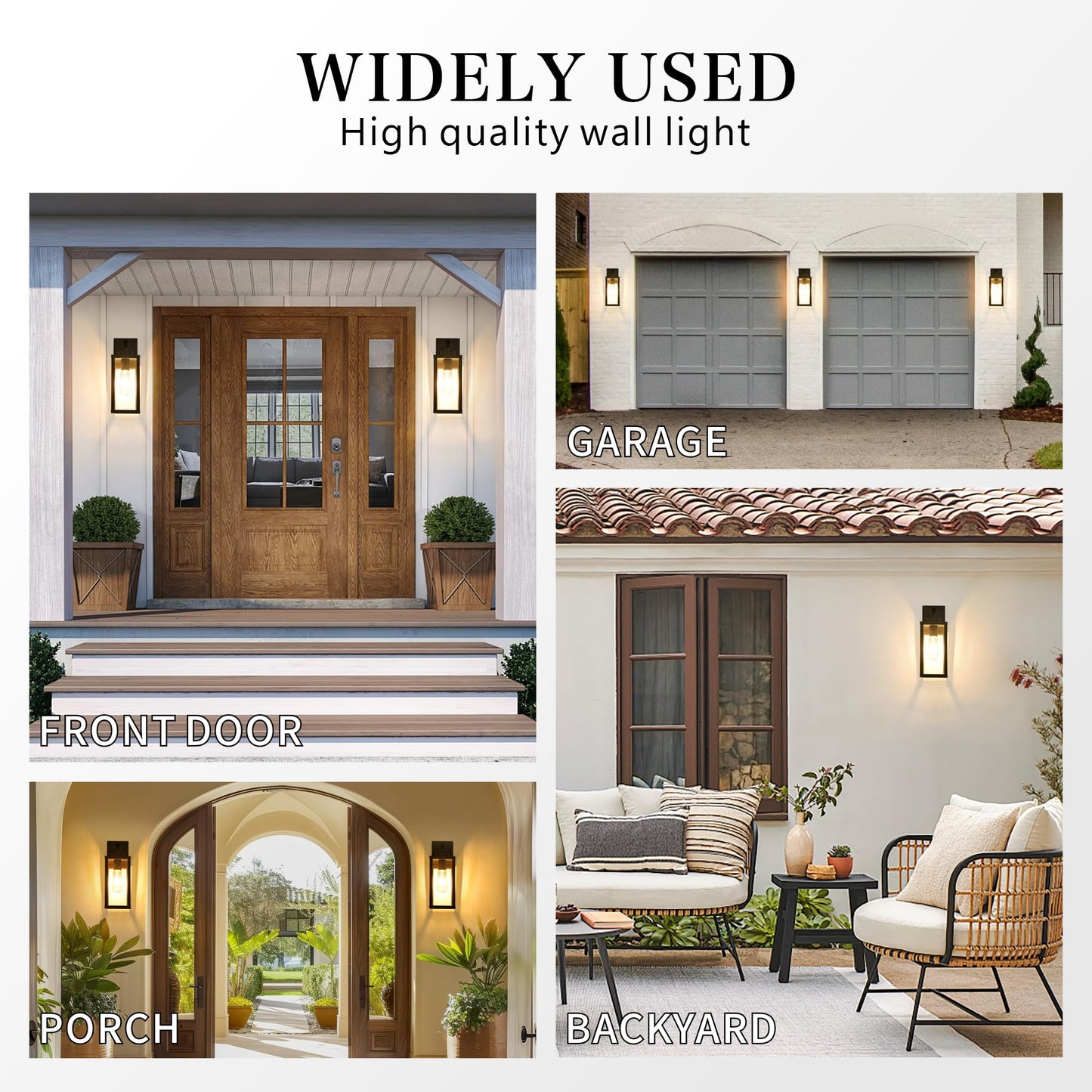 Kainozoic Motion Sensor Dawn To Dusk Outdoor Sensor Light Fixture Anti-Rust Exterior Wall Lighting Waterproof Outdoor Wall Lantern For Porch Patio Front Door Garage - 2 Pack