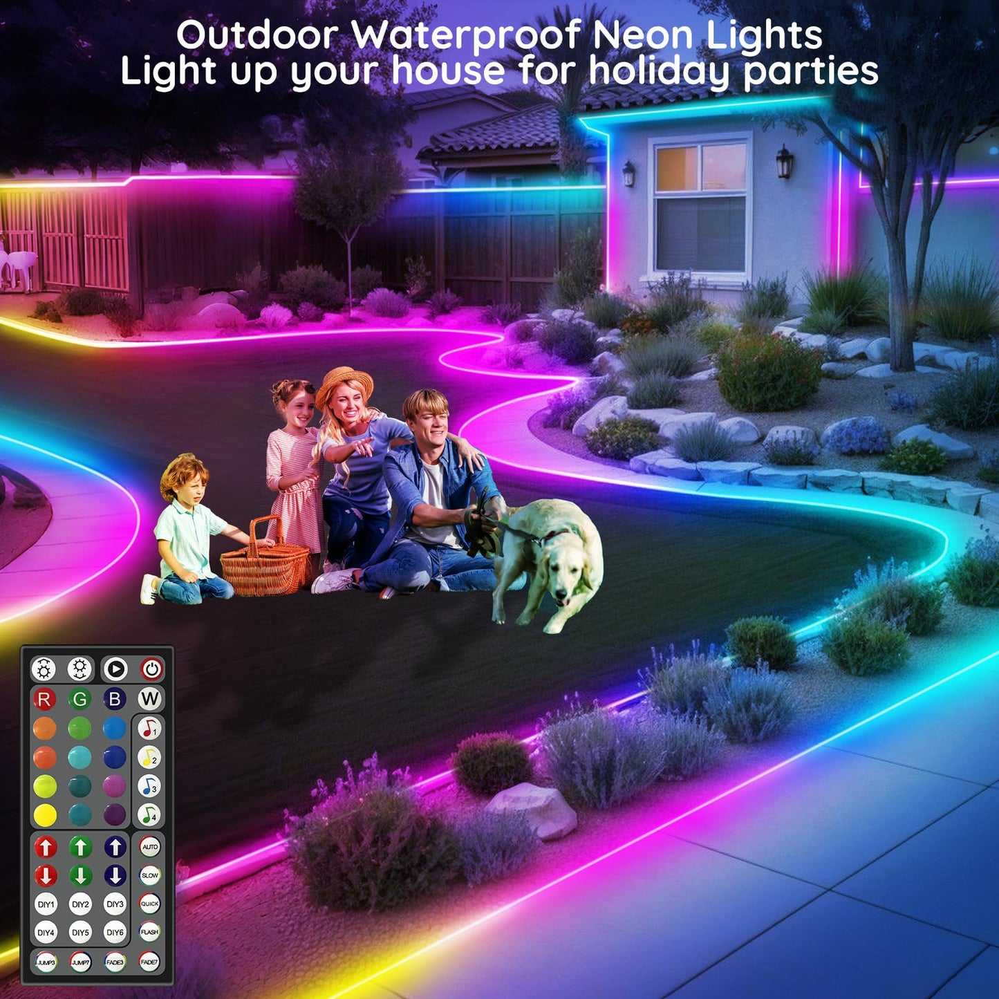 20Ft Neon Rope Lights Flexible Led Rope Lights Control With App/Remote Multiple Modes Rope Lights Ip65 Outdoor Rgb Led Neon Lights Waterproof Music Sync Gaming Led Neon Light Strip For Bedroom Decor