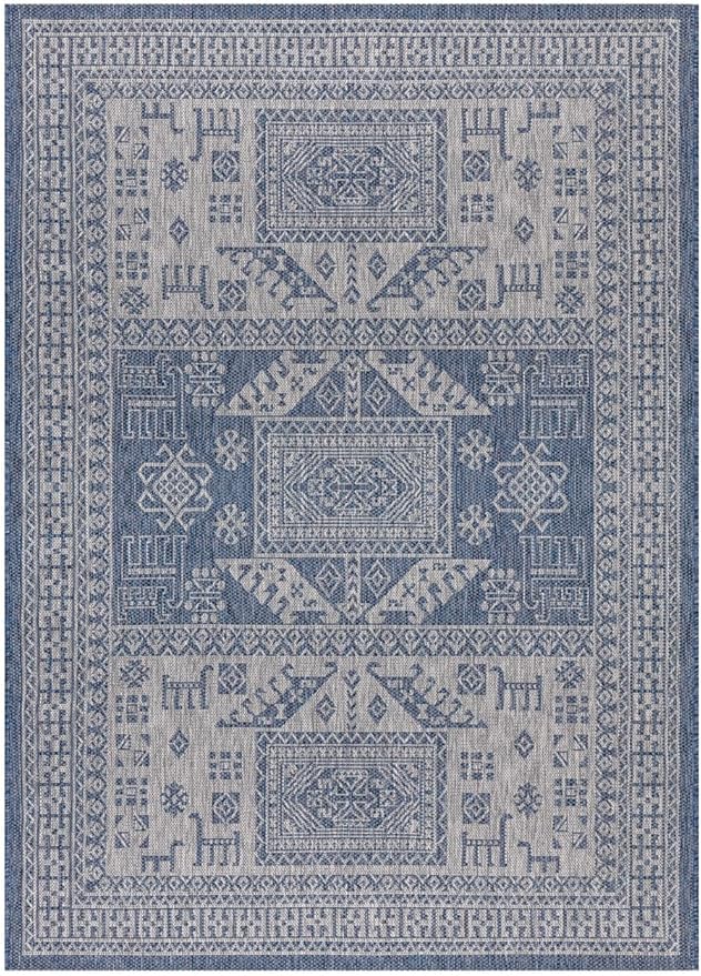 Keen Home Design Terrace Outdoor Area Rug - 5x8 Washable Indoor/Outdoor Rug for Patio, Kitchen, Balcony, Beach, Garden, Deck and Porch, Size: 5'3"x7'7"