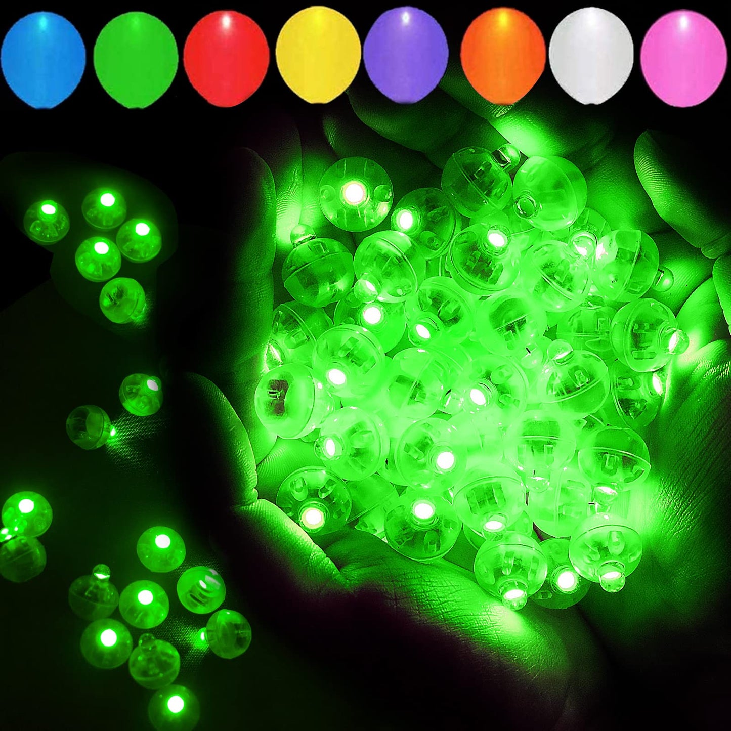 Aogist LED Mini Lights - 200PCS Green Balloon Lights for Indoor/Outdoor Events, Weddings, Parties, Halloween, Christmas, Model A01-Mini