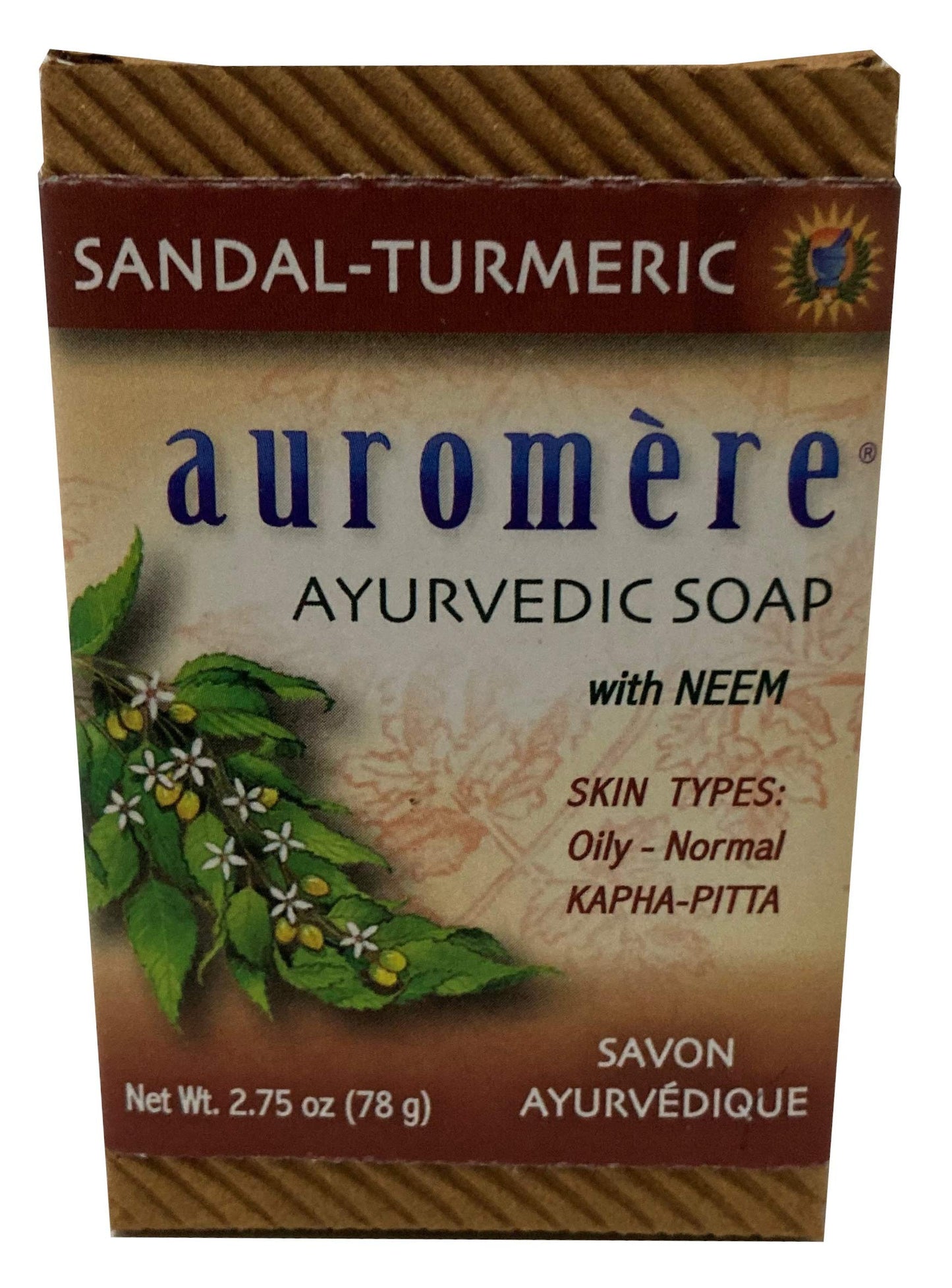 Auromere Bar Soap Sandlwd Turmeric 2.75 Oz