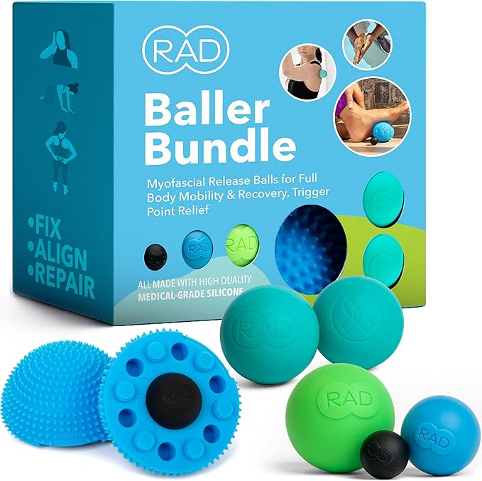 RAD Baller Bundle – Myofascial Release Balls for Full Body Mobility & Recovery, Trigger Point Relief – Includes Rounds (Se...