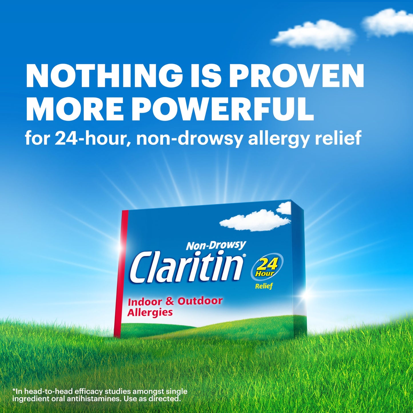 Claritin Allergy Medicine for Adults, 24-Hour Non-Drowsy Loratadine 10mg Pills, Antihistamine, 70 Tablets + 1ct On-The-Go Relief
