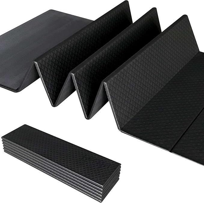 Feetlu Foldable Yoga Exercise Mat – Lightweight, Anti-Slip, and Easy to Store for Yoga, Pilates, Home Workouts, and Floor ...