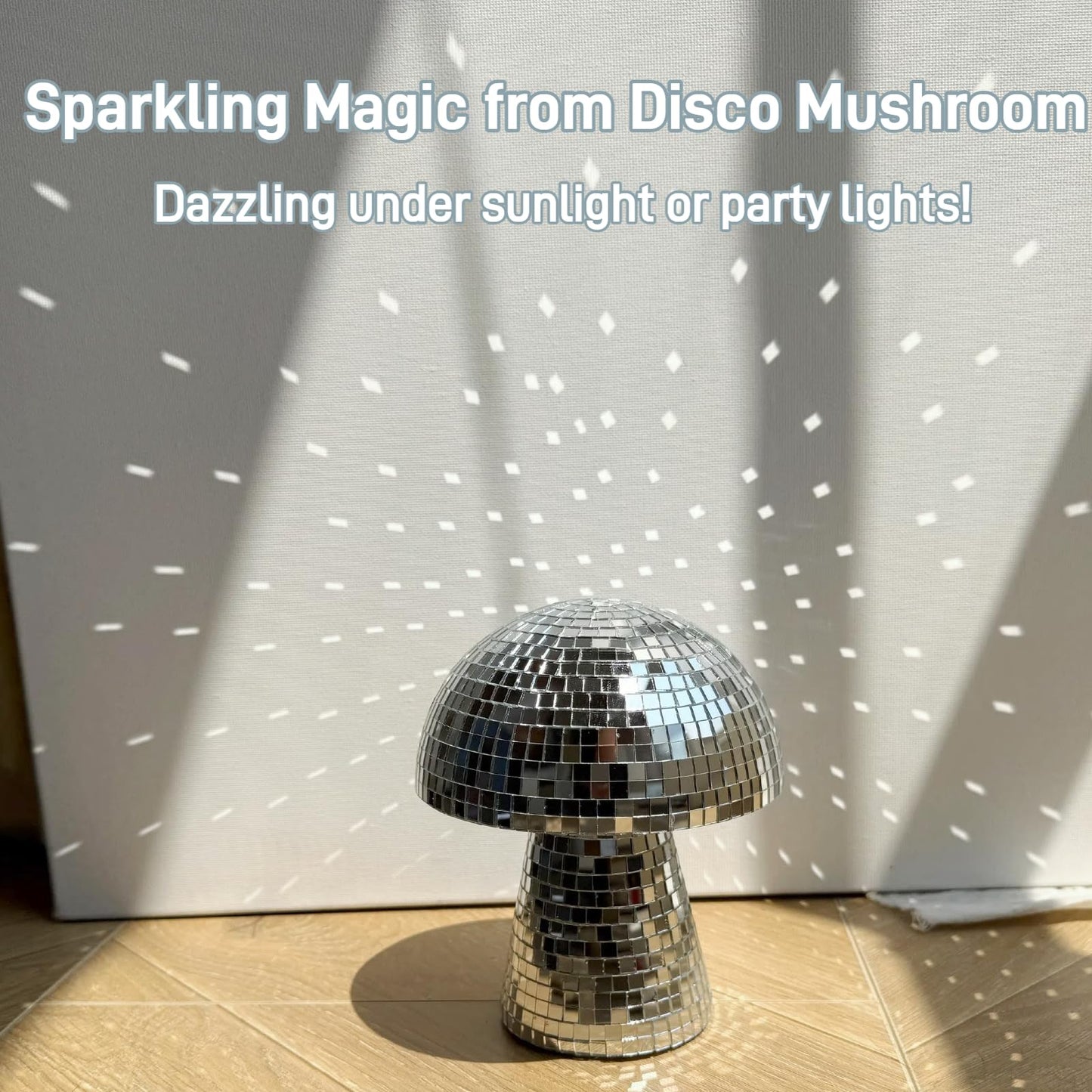 Yeehlmer Creative Mushroom Disco Ball For Party Table Decor Mirror Retro Handmade Disco Ball Mushroom Shape Home Art Decorations Bar Ornaments (Silver  Xs(4.7))
