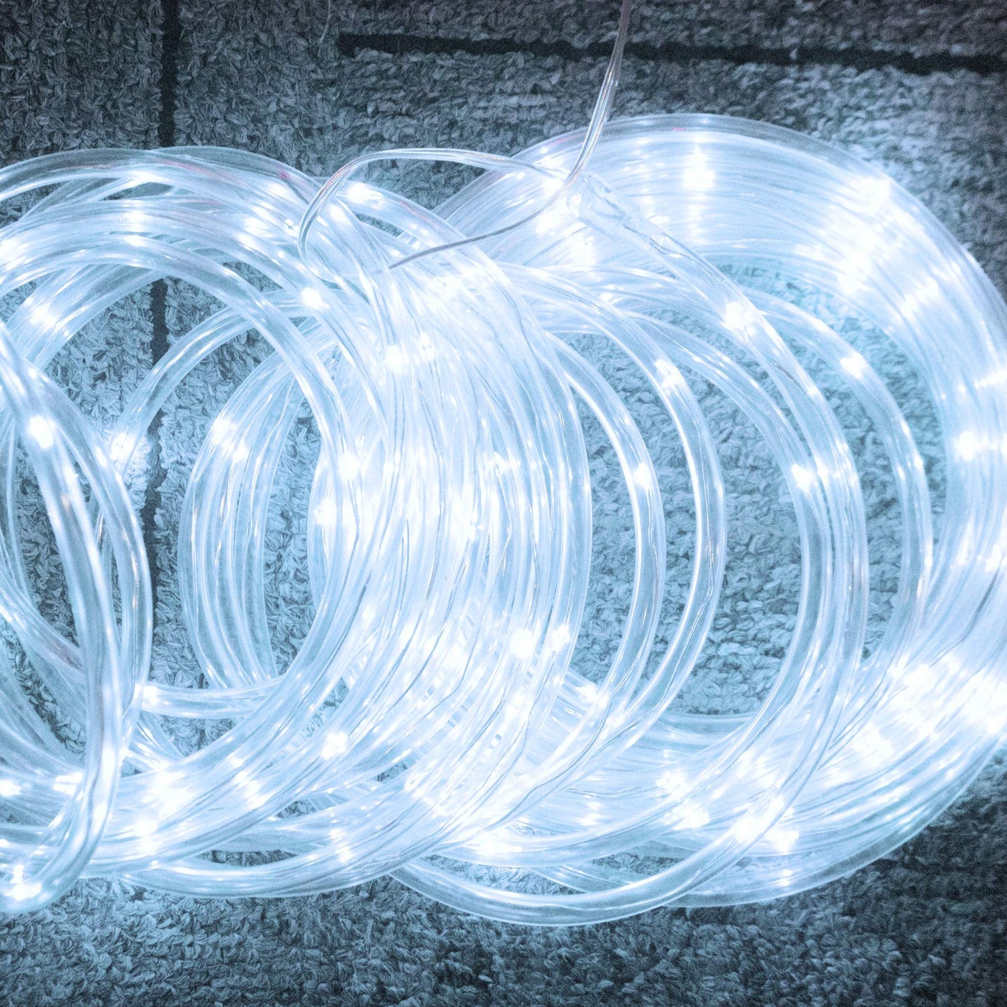 KerKoor Solar Powered LED Rope Lights - 40FT, 100 LED, Waterproof, Cool White, for Garden, Camping, Wedding Decor
