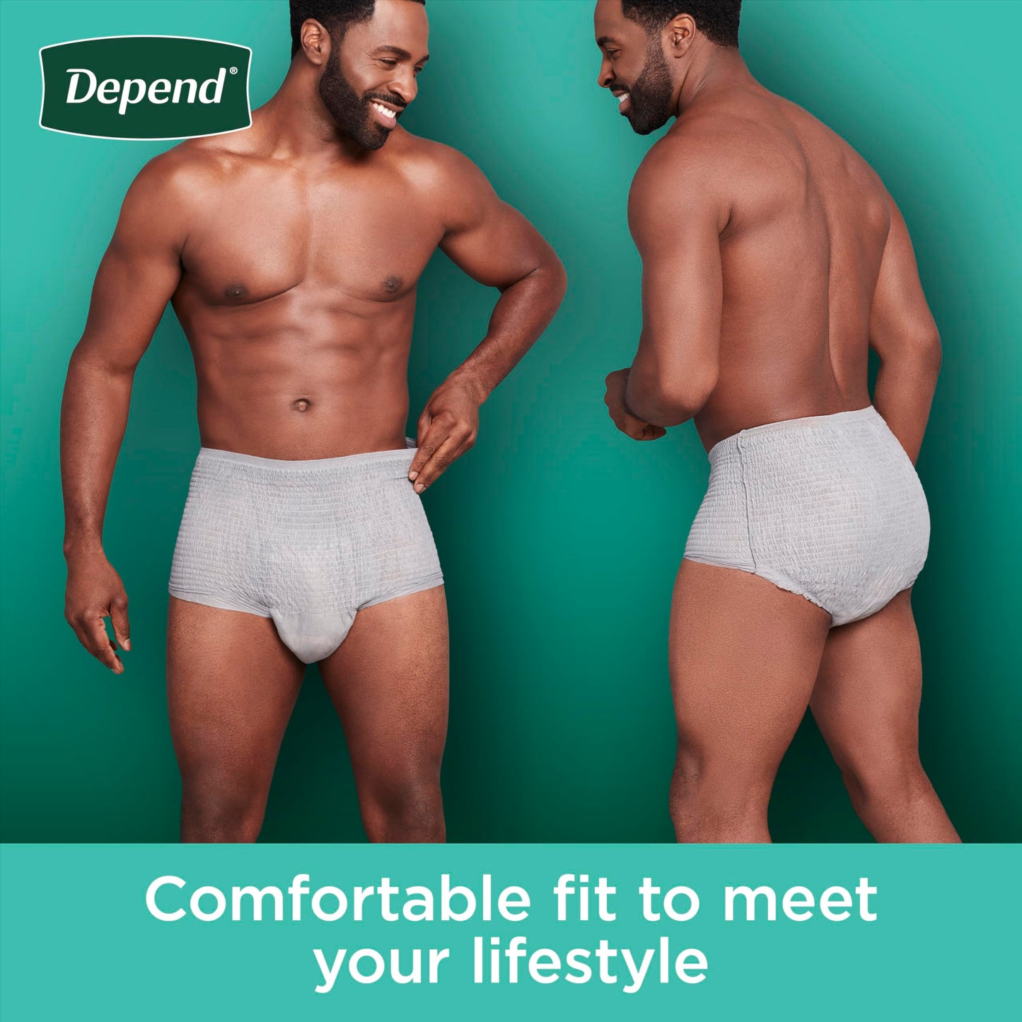 Depend Fresh Protection Adult Diapers, Incontinence Underwear for Men, Disposable, Maximum, Small/Medium, Grey, 80 Count (2 Packs of 40), Packaging May Vary