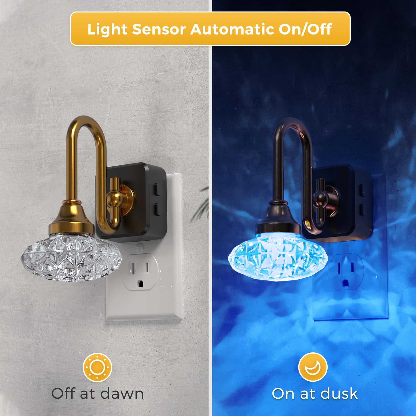 L Lohas Led Night Lights Plug Into Wall 2 Pack 10-Color Changing Rgb Floral Night Lights  Dusk To Dawn 3 Brightness Levels Rotatable Plug In Nightlight For Bedroom  Nursery  Hallway  Gift
