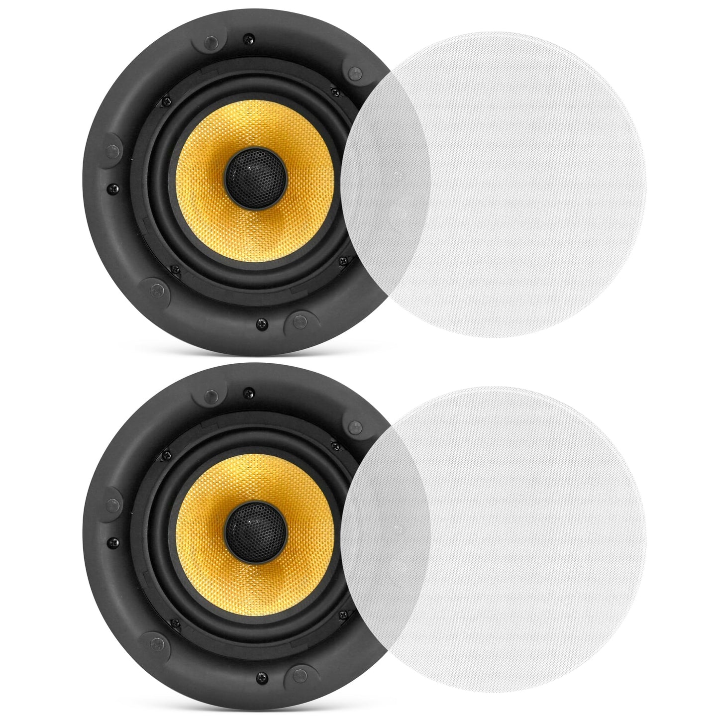 Pyle 6.5    Ceiling Speaker Set - 2-Way Full Range Speaker (Pair) Built-In Electronic Crossover Network In-Ceiling Mount Design