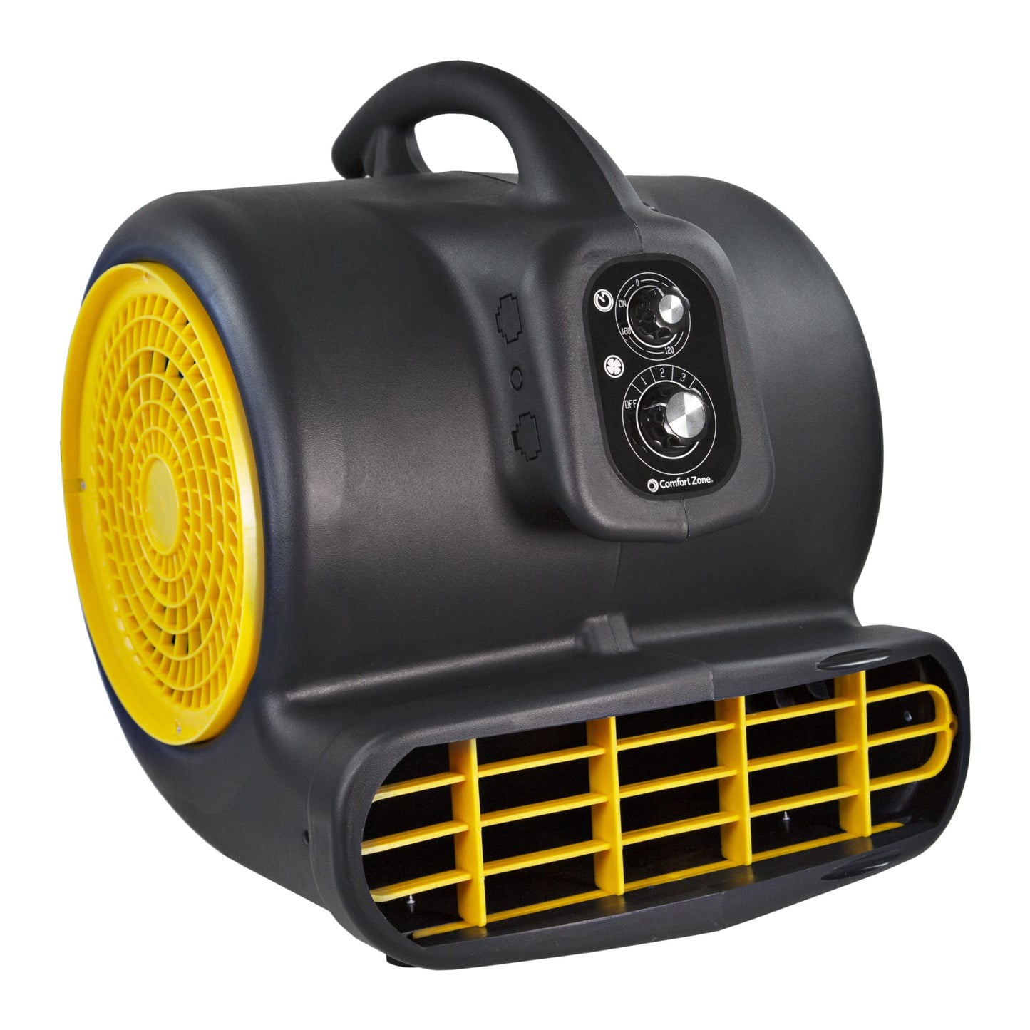 Comfort Zone 1/2Hp, 4.5Amp, High Velocity Air Mover Carpet Dryer With Timer And Adjustable Angles, 3-Speed, Dries Wet & Damp Spa