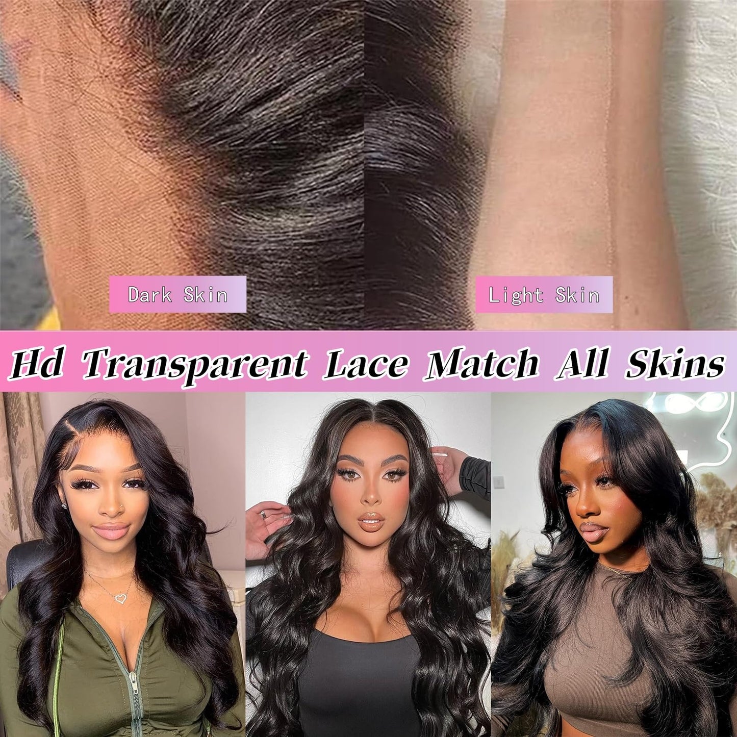 38 Inch Body Wave Lace Front Wigs Human Hair 200 Density 13x6 HD Lace Frontal Wigs Human Hair Glueless Full Lace Front Wigs Huma