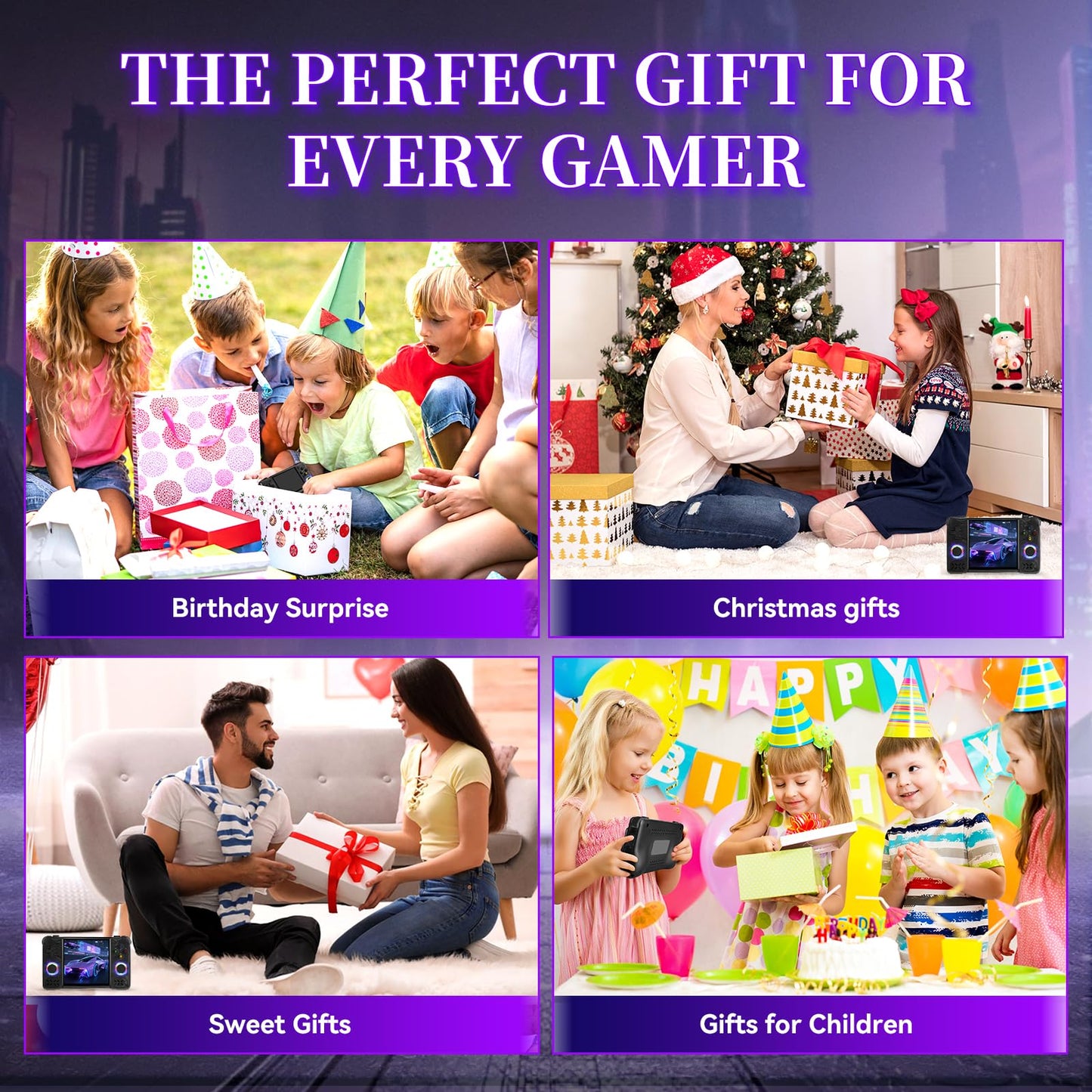 Colourbing XF40H Retro Handheld Game Console - 4-inch Full-Lamination Screen, Linux OS, 18000+ Classic Games, 4000mAh Battery, WiFi Multiplayer & Hall Triggers - Supports 2.4G Wireless Controllers