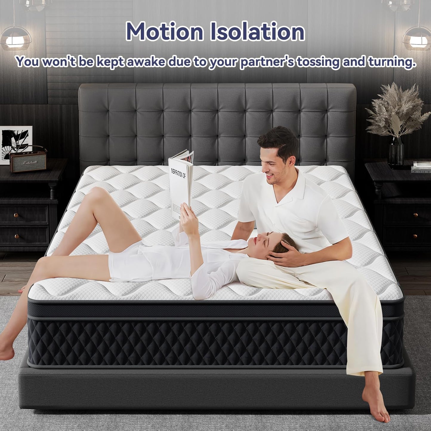 Queen Mattress,10 Inch Hybrid Memory Foam Mattresses in a Box, Individually Wrapped Pocket Coils Mattress for Isolate Motion ,Pressure Relief, CertiPUR-US Certified, Fiberglass Free &Support Comfort