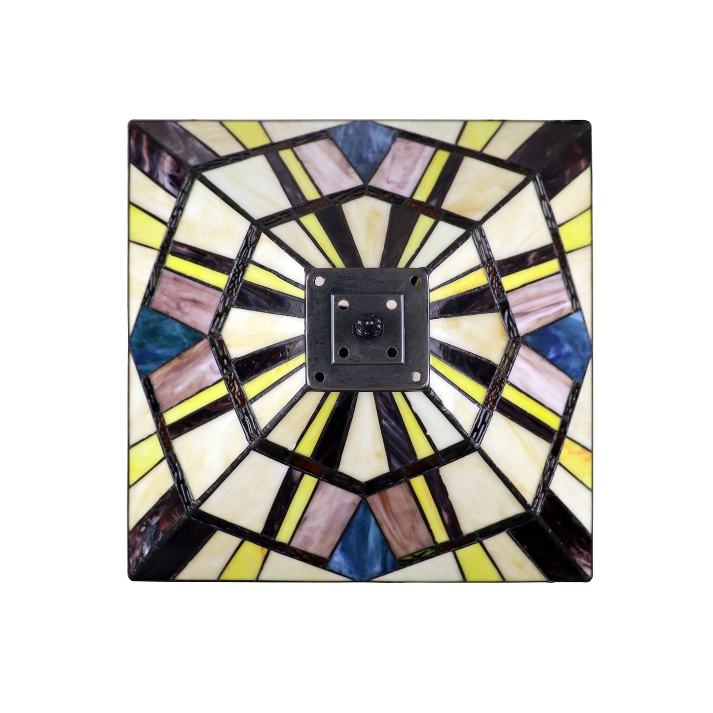 Chloe Lighting Vincent Tiffany-Style Table Lamp, 3-Light, 16in Shade, Blackish Bronze, Multicolor, Model CH3T523BM16-DT3
