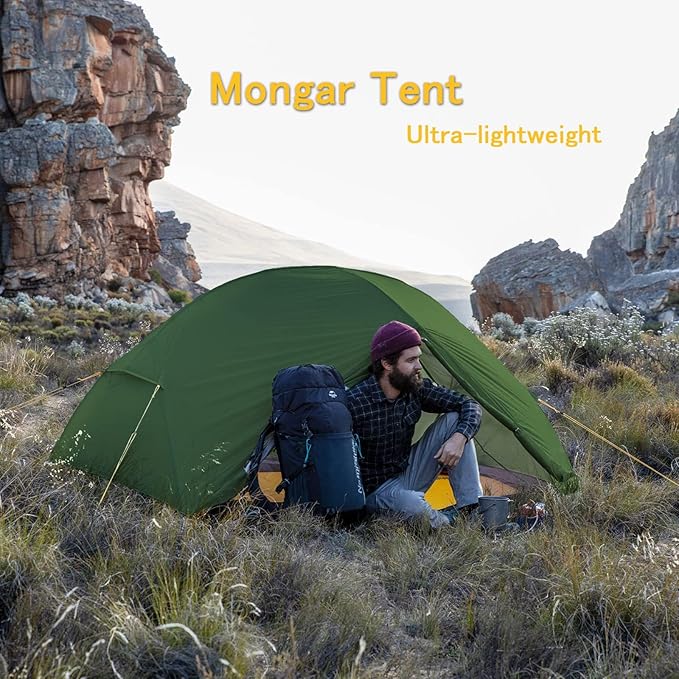 Naturehike Camping Tent, 2/3 Person Double Layer, Instant Easy Setup, Waterproof PU2000mm, 54 MPH Wind Resistance, UPF 50+, Outdoor Tent for Camping, Festivals, Backyard, Sleepovers
