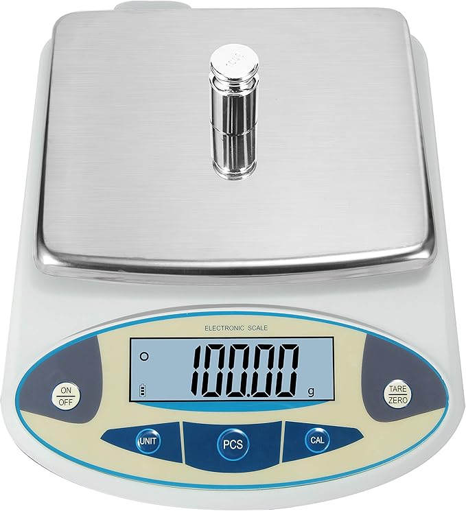Bonvoisin Lab Scale 1000gx0.01g High Precision Electronic Analytical Balance 0.01g Accuracy Laboratory Lab Precision Scale Digital Kitchen Balance Scale Jewelry Scale Scientific Scale (1000g, 0.01g)