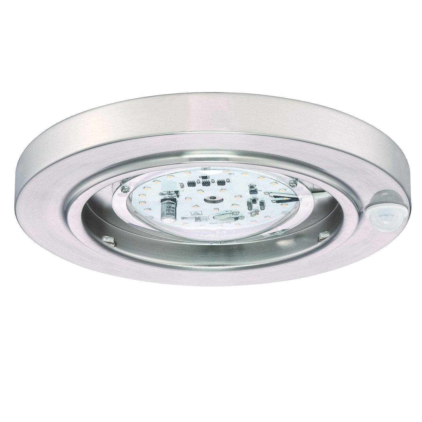 GRUENLICH LED Motion Sensor Ceiling Light, 11.5W, 890 Lumen, 8.7 Inch, Nickel Finish, ETL Rated, 2-Pack, Model GR