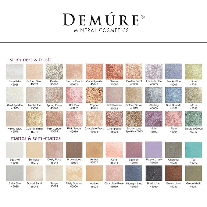 Demure Mineral Make Up (Gold Sparkle) Eye Shadow, Shimmer Eyeshadow, Loose Powder, Glitter Eyeshadow, Eye Makeup, Professional Makeup