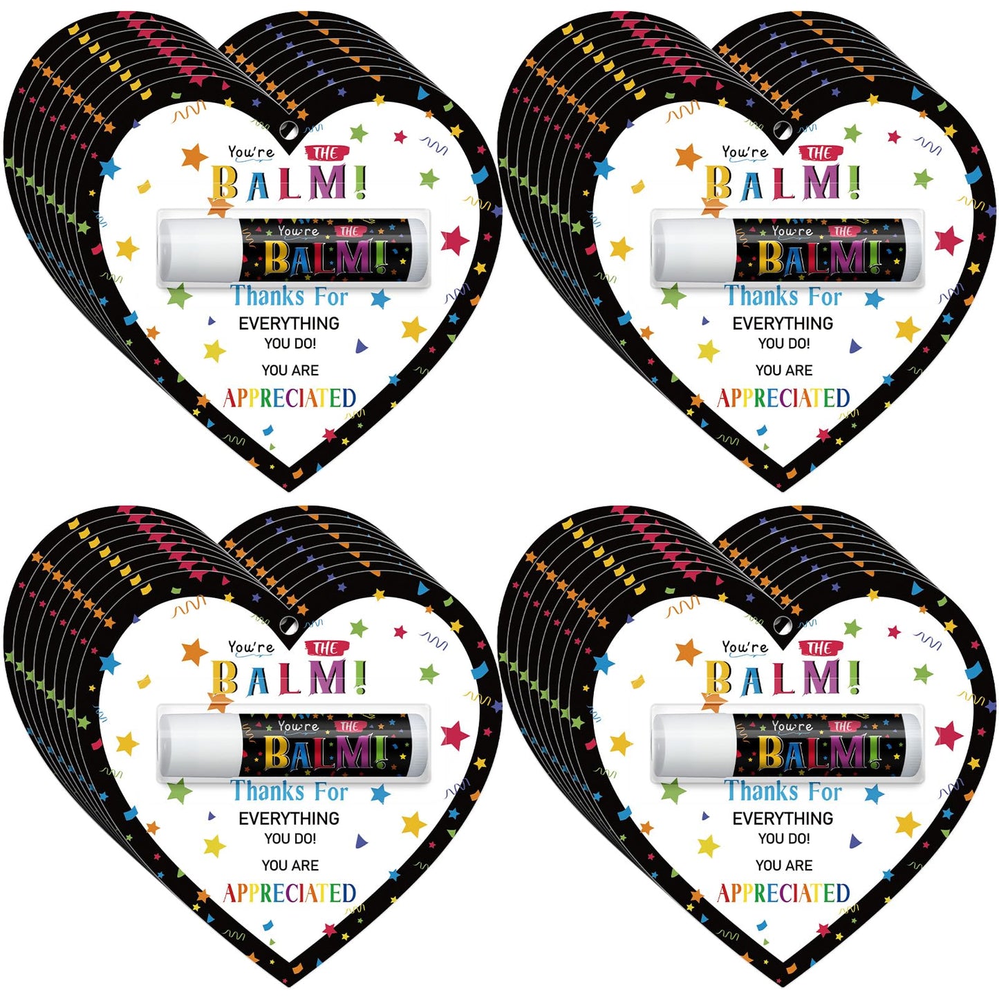 Sacubee 30 Pack Christmas Employee Appreciation Gifts Bulk Lip Balms Teacher Staff Team Thank You Gifts You're the Balm Thanksgi