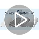 5 STARS UNITED Knee Pillow for Back Sleeping – Memory Foam Cushion for Sciatica Pain Relief – Under Leg Support for Sleepi...