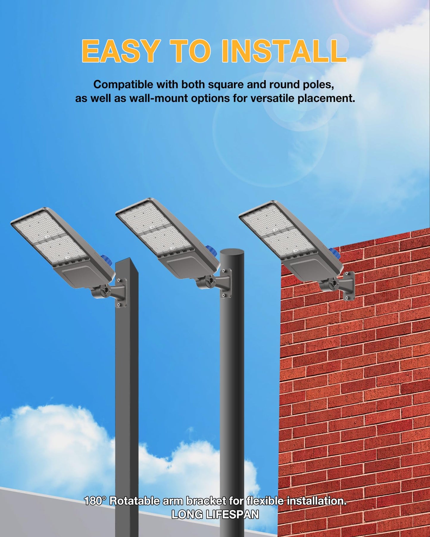 Jc-Lgl 400W Led Parking Lot Lights 2 Pack  56000Lm 5000K Daylight  Ip65 Waterproof  0-10V Dimmable  Ul & Etl Certified  Commercial Outdoor Lighting For Parking Lots  Stadiums  And Streets