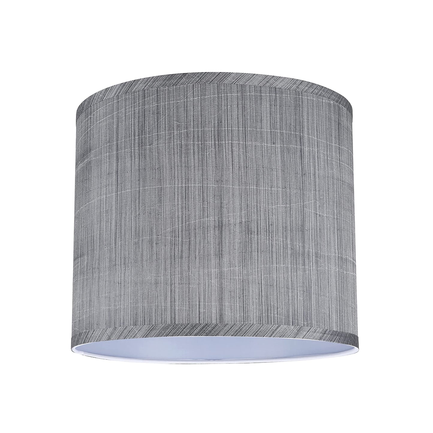 Aspen Creative Drum Lamp Shade 12in Wide Synthetic Fabric Grey & Black Model 31015A