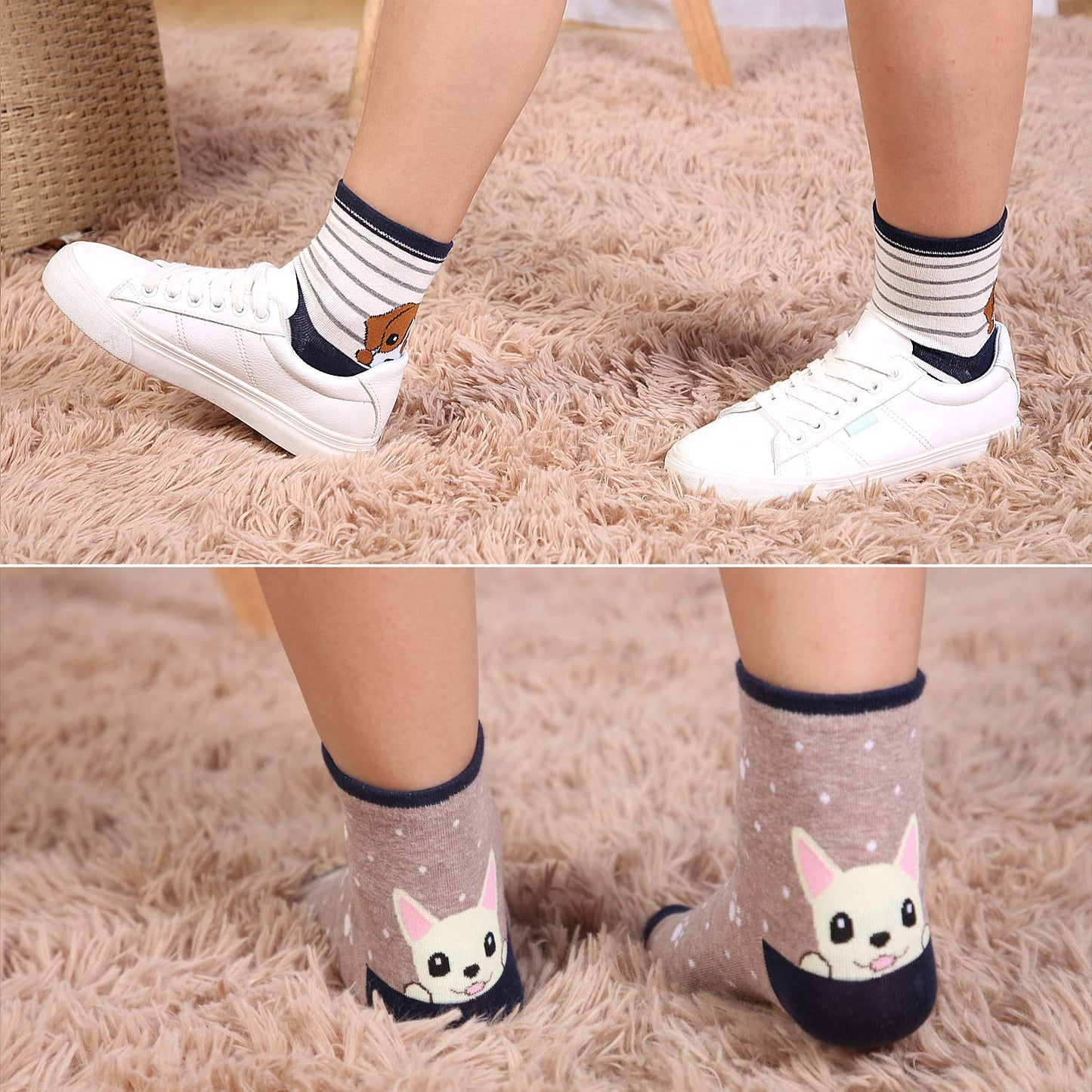 Jeasona Women's Cute Funny Socks Dog Mom Lovers Gifts for Women