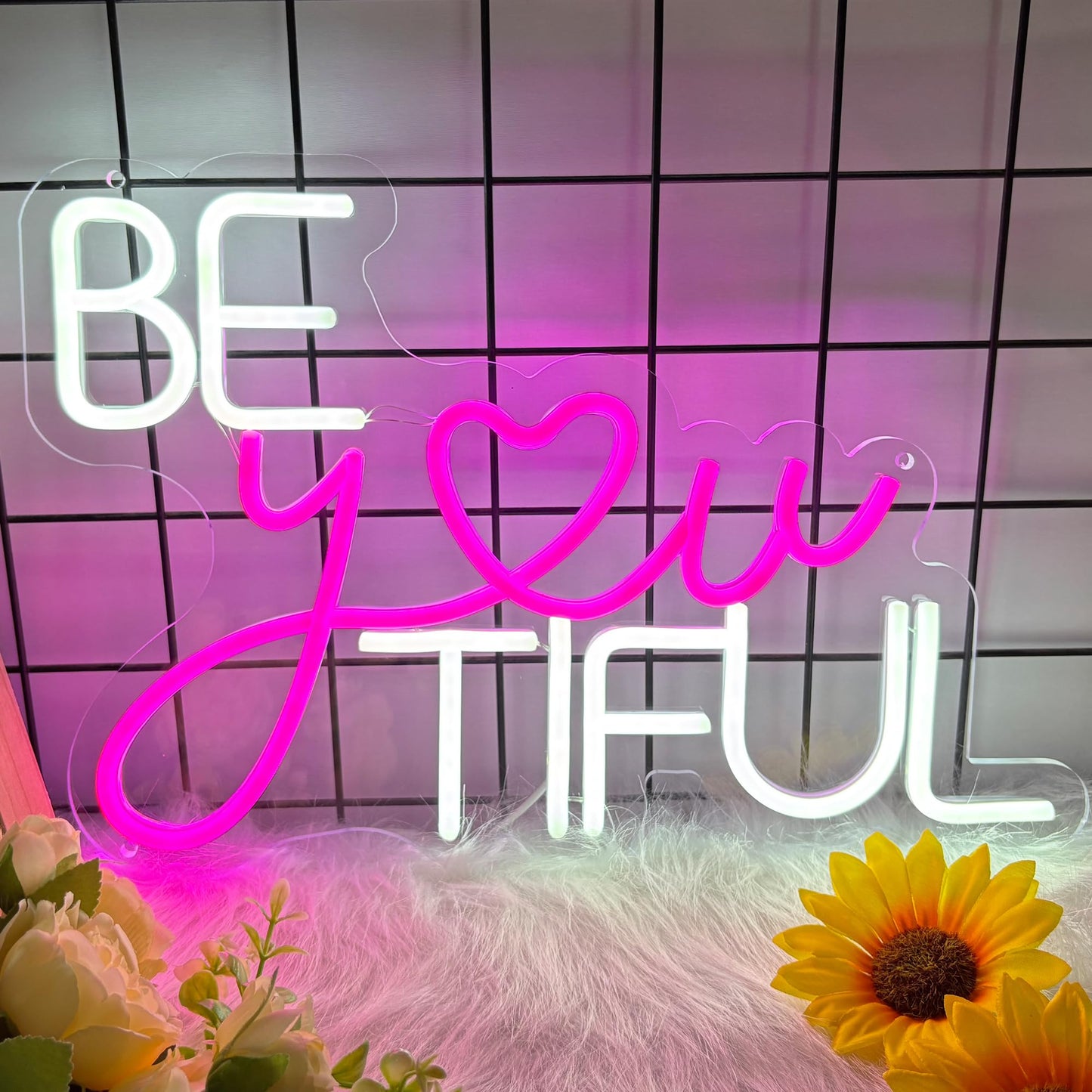 Moneter Beautiful Neon Signs For Wall Decor  Beautiful Neon Led Signs For Bedroom Decor Birthday Gift For Teen Girls Light Up Sign For Home  Wedding  Party