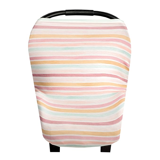 Copper Pearl Multi-Use Cover: Car Seat, Nursing, and Stroller Cover for Sun - Stretchy Fabric, All-Season Use, Stylish Designs, Easy Access for Moms - Belle