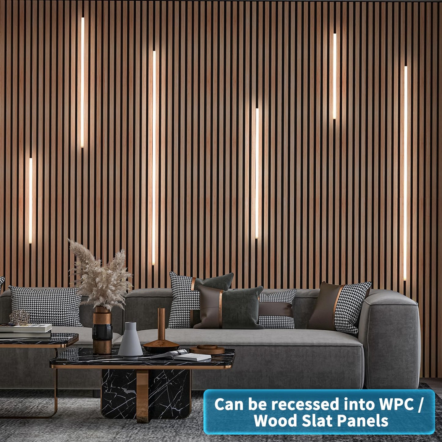 Art3D Led Recessed Lighting Kit - 6Pcs Self-Adhesive White Led Light With Smart Switch  3000K Touching Switch Light For Wood Slat Wall Panels  Headboards  Stairs  Under Cabinet  Home Decor