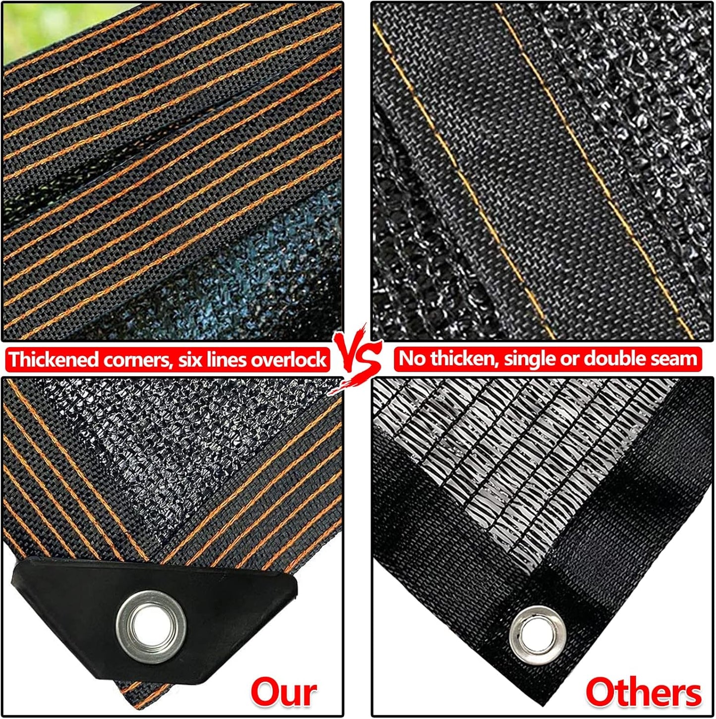 QLOFEI Shade Cloth for Garden, 90% Sunblock Neting Cover with Grommets, Sun Shade Cloth for Patio Kennel Chicken Coop Pergola Greenhouse Plants Cover Mesh Tarp, 12x16 FT