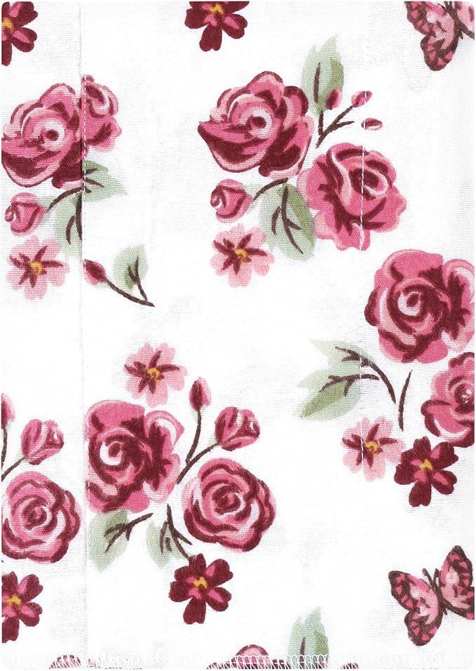 Luvable Friends Hudson Baby Flannel Burp Cloths 4pk, Rose Garden
