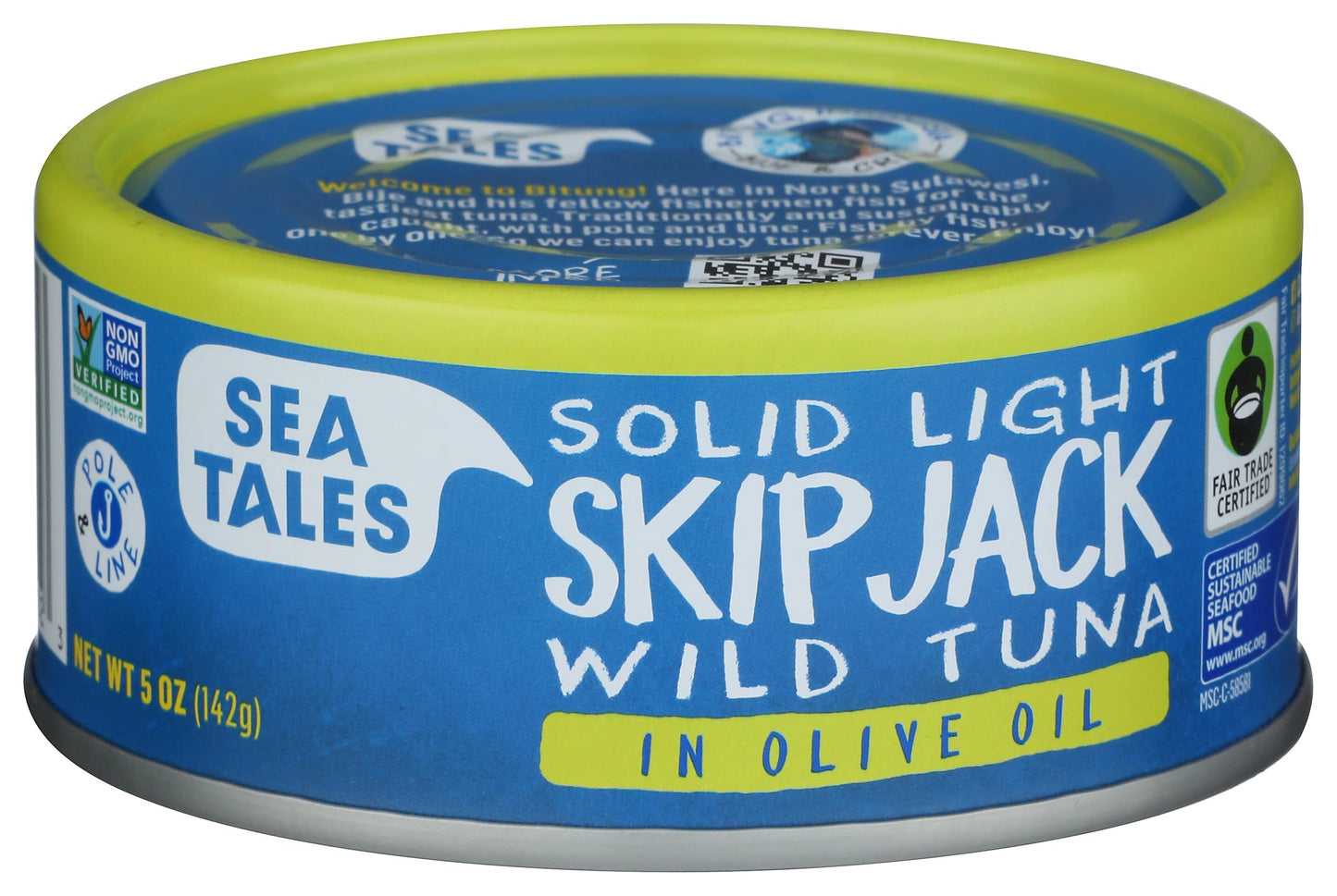 Sea Tales Skipjack Tuna in Olive Oil, 5 oz, Premium Seafood, Rich Flavor, Convenient Pack