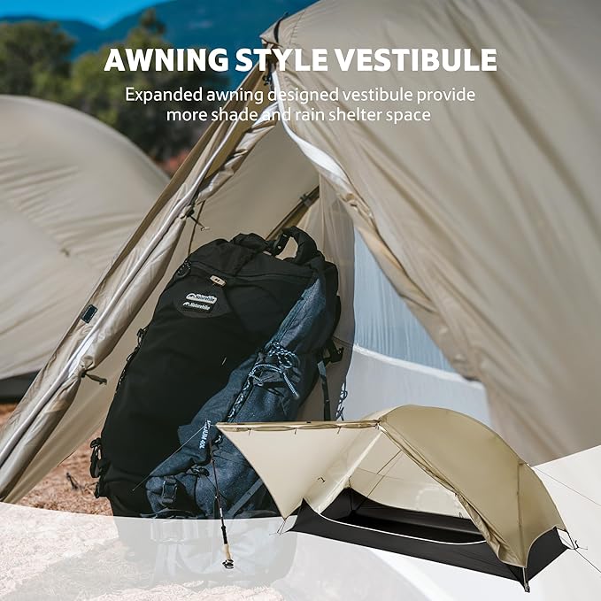 Naturehike Mongar UL 1/2Person Backpacking Tent,15D Nylon Waterproof Ultralight 1-2 Person Tent with Footprint
