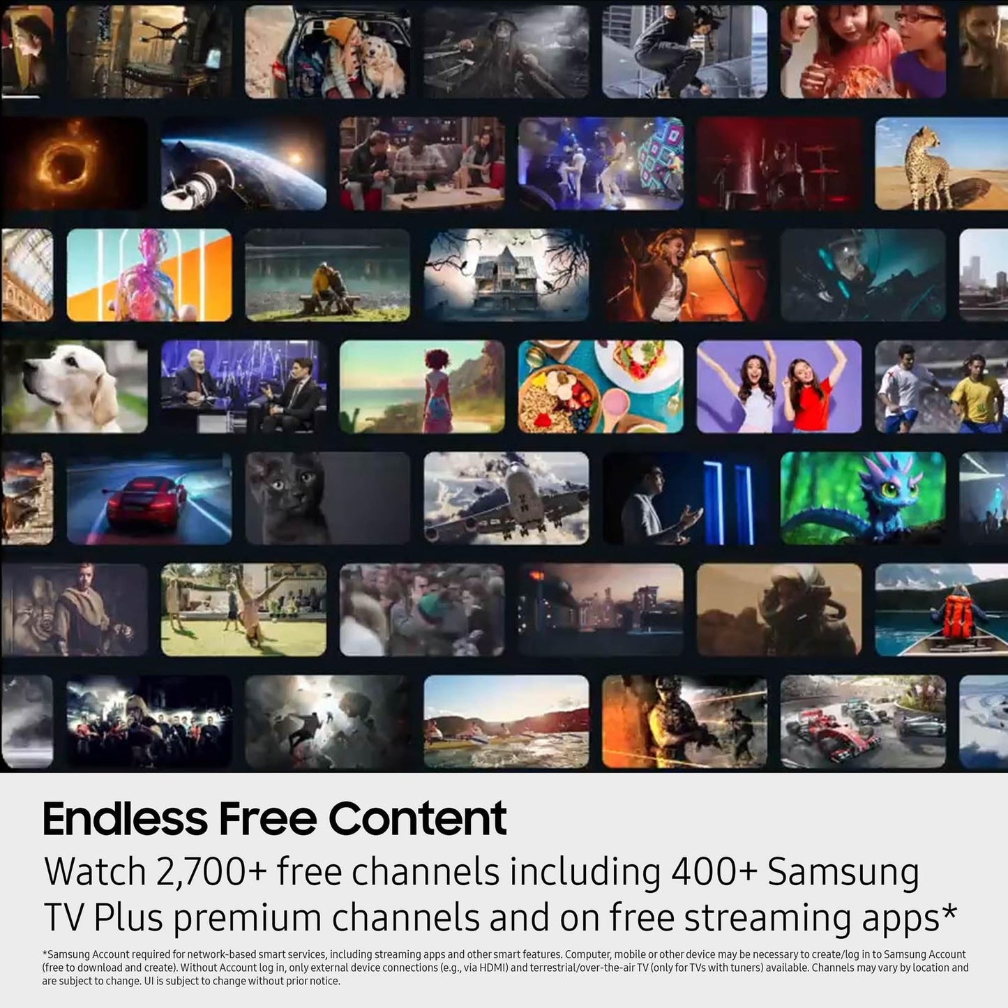 Samsung 55-Inch Class Crystal UHD U8000F 4K Smart TV (2025 Model) Endless Free Content, Crystal Processor 4K, MetalStream Design, Knox Security, Compatible with Alexa