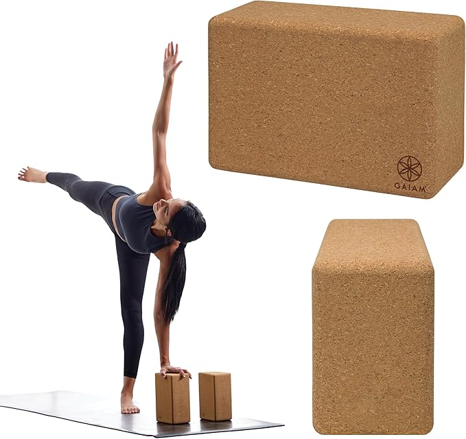 Gaiam Cork Yoga Brick -2PK - CORK