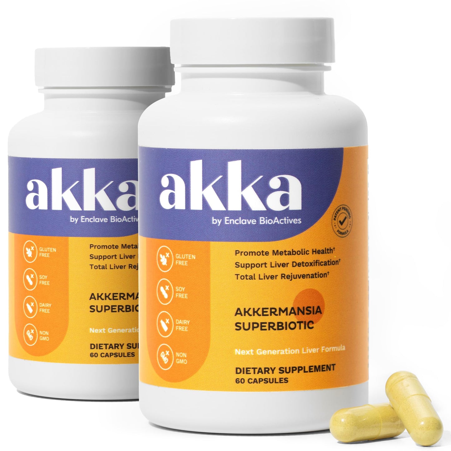 Akka Premium Liver Cleanse Detox & Support Superbiotic - 2pack: Detox, Regeneration, & Restoration Liver Support Supplement with Bioavailable Pasteurized Akkermansia | Vitality | Metabolism | Immunity