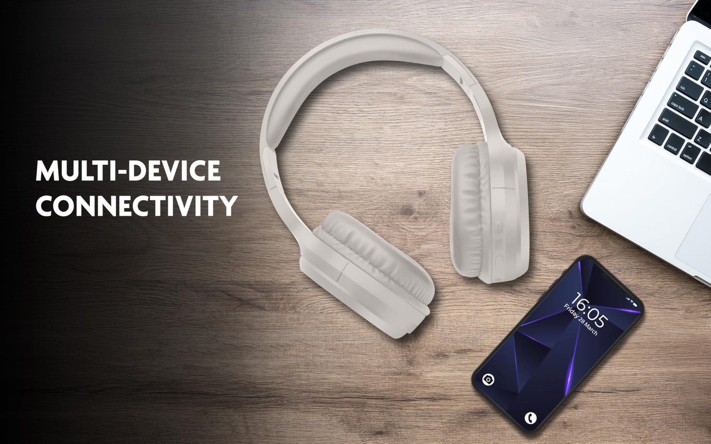 Fisher Active Noise Cancelling Headphones, Over Ear Wireless Bluetooth 5.3 w Microphone, Lightweight Comfortable Headset for Home Travel, 16H Playtime, Rechargeable, Hi-Res Sound Audio, Deep Bass