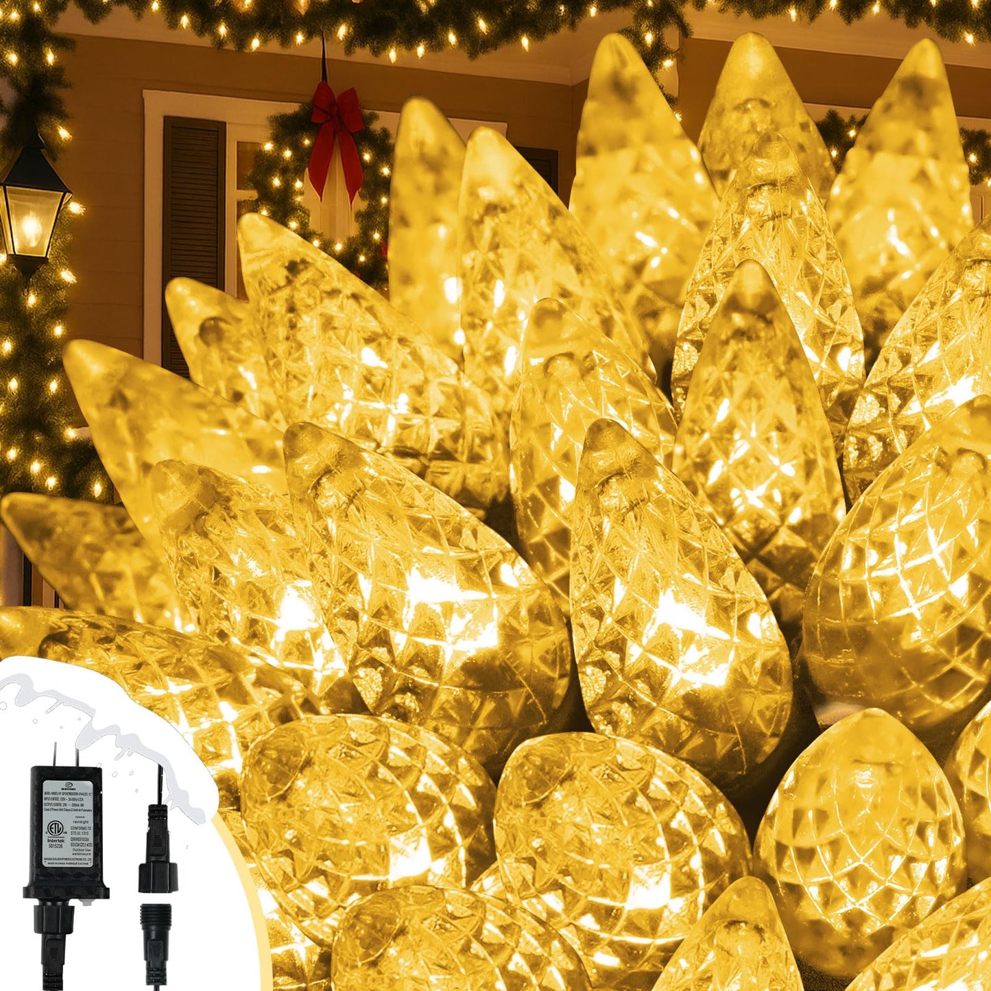 Upgraded 250 Led C6 Connectable Warm White Christmas String Lights  82Ft Waterproof Christmas Twinkle Light Outdoor  Plug In Fairy Lights Indoor With 13 Modes & Timer For Christmas Tree Decorations