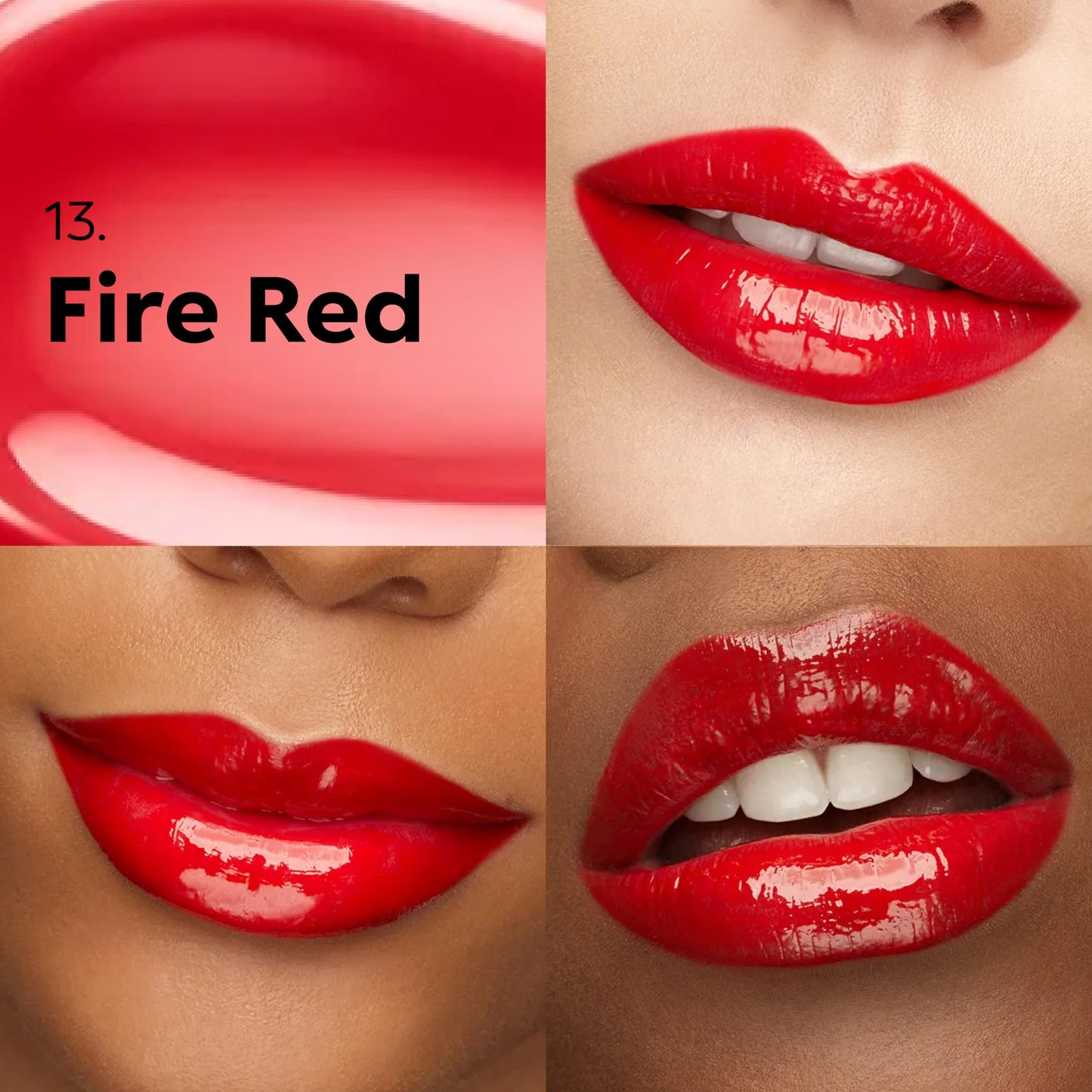 KIKO Milano 3D Hydra Lip Gloss - High Shine, Hydrating, Plumping, Non-Sticky, Moisturizing Lip Makeup - 13 Fire Red - 6.5ml