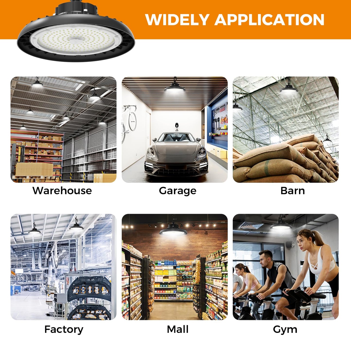 Led High Bay Lights 180W Ufo Shop Lights 32400 Lm 6000K Ip65 Commercial Bay Lighting Fixture 5Ft Cable Plug & Play For Warehouse Factory Garage Workshop Barn 18 Pack