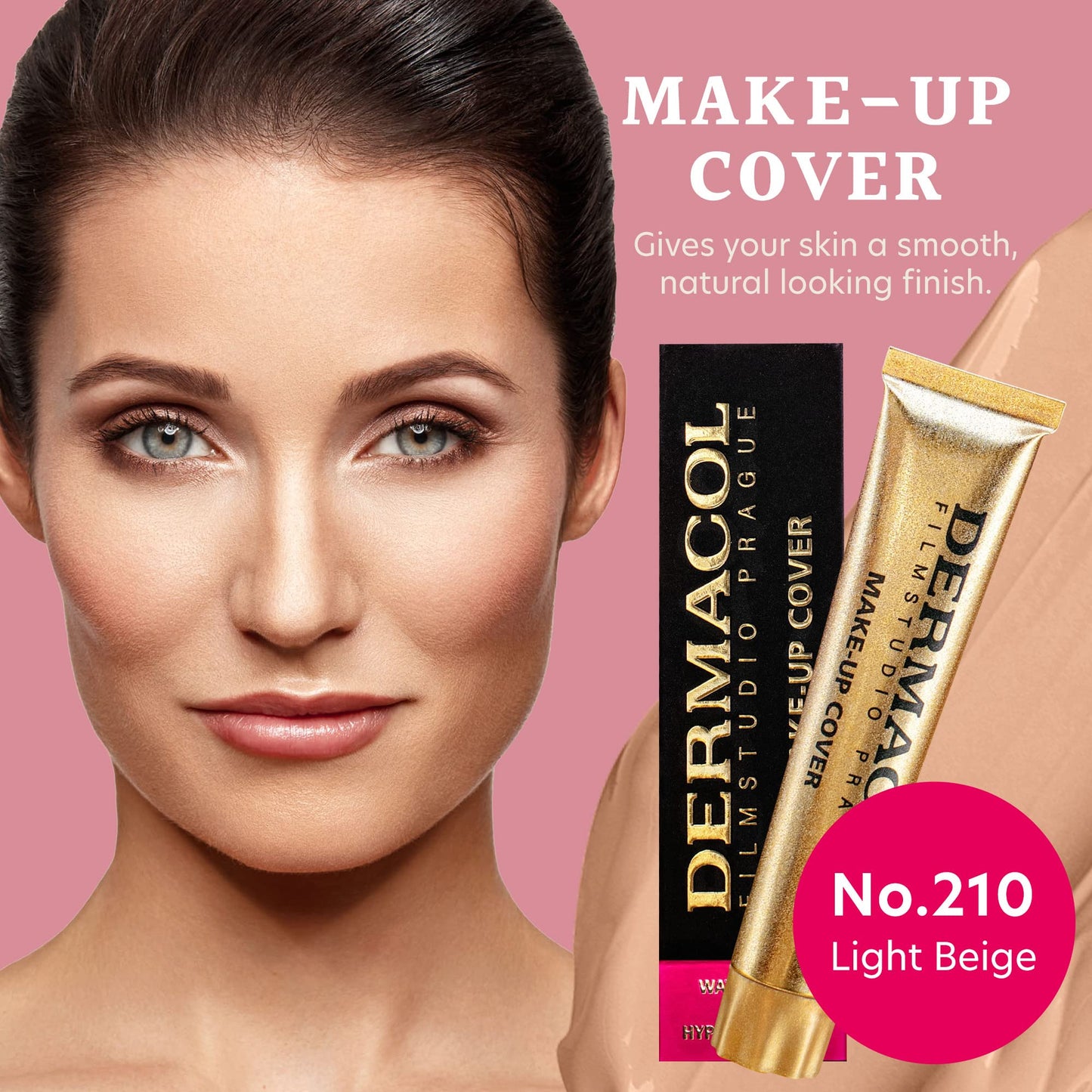 Dermacol Make-up Cover - Waterproof Hypoallergenic Foundation 30g 100% Original Guaranteed from Authorized Stockists Shade 210