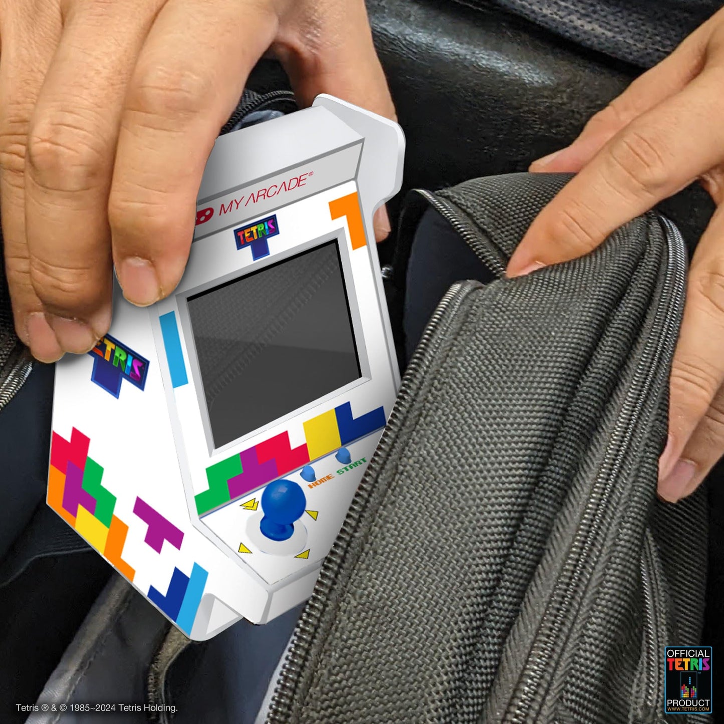 MY ARCADE Tetris Pico Player: Toys for Kids, 3.7" Fully Playable Portable Tiny Arcade Machine with 101 Retro Games, 2" Screen Color Display, Small