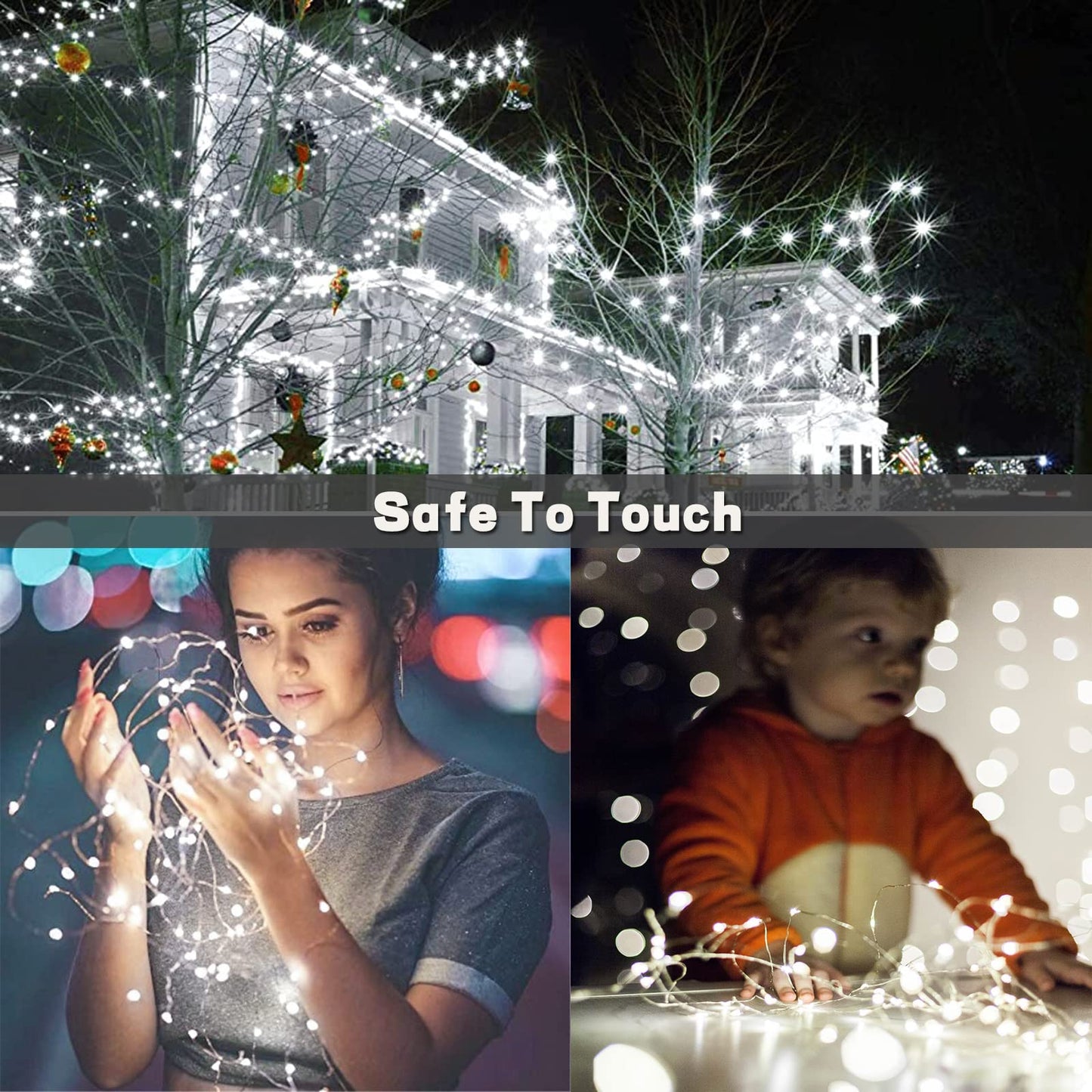 Albelt 100 LED Fairy Lights, 33FT Battery Operated, Waterproof, Timer & 8 Modes, 6 Pack, Cool White, Model Sliver100