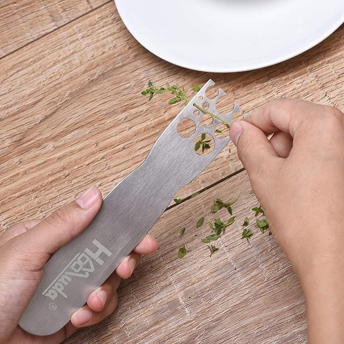 Stainless Steel Herb Stripper, Kale and Herb Stripping Tool/Vegetable Leaf Remover/Separator, Kitchen Gadgets/Stocking Stuffers for Women/Men/Adult
