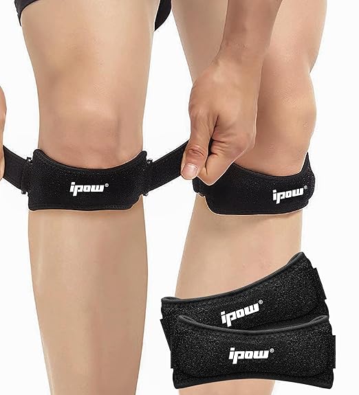 IPOW Patella Tendon Knee Strap 2 Pack Knee Pain Relief & Patella Stabilizer Knee Strap, Patellar Tendon Support Strap, Kne...