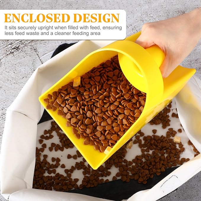 8 Pcs Feed Scoop 2 Qt Plastic Enclosed Heavy Duty Stackable Feed Scoop for Horse Chicken Livestock Animal Ranchers Homesteaders Farmers