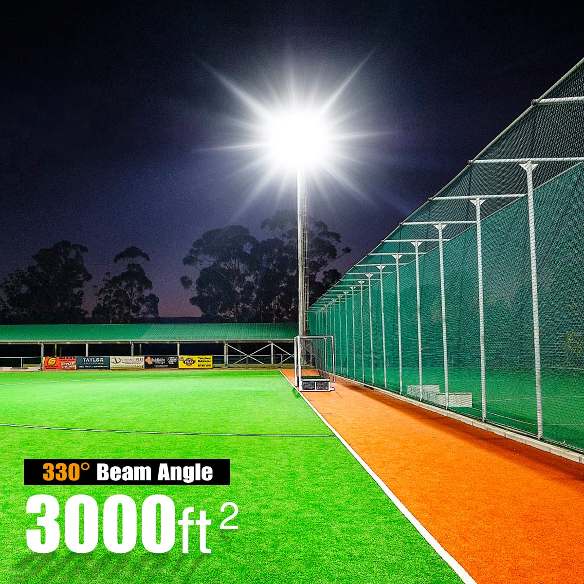 Stasun Led Flood Light Outdoor  300W 27000Lm Outdoor Lighting With 330 Lighting Angle  5000K  3 Adjustable Heads  Ip66 Waterproof Led Exterior Security Area Lights For Yard  Stadium  Parking Lot