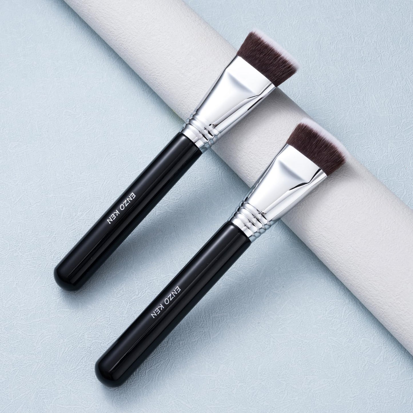 ENZO KEN Flat Top Foundation Brush for Liquid Makeup, Liquid Foundation Brush, Flat Makeup Brush for Liquid Foundation, Make up