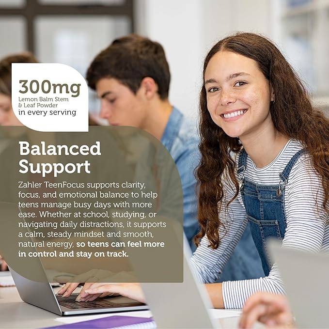Zahler TeenFocus, Advanced Formula for Improved Focus & Concentration, Certified Kosher, 90 Capsules